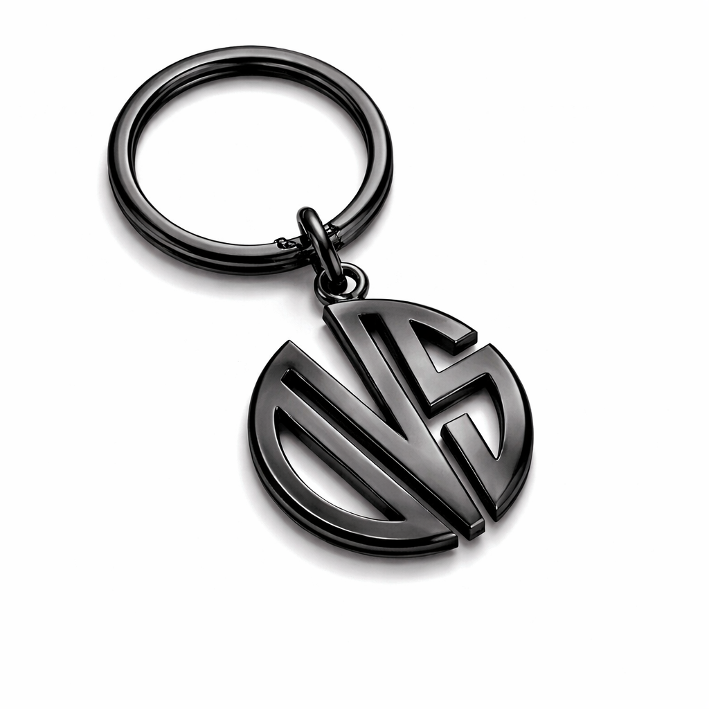 POLISHED BLACK OVS KEYCHAIN